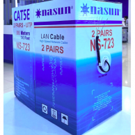 Cáp mạng 4 lõi NASUN NS-723 Cat5e VỎ PVC MỀM ĐẶC 